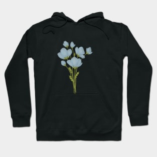 Blue Flower Bouquet Painting Hoodie